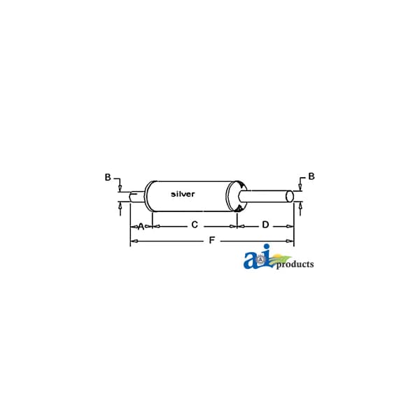 MUFFLER 27" x7" x7"